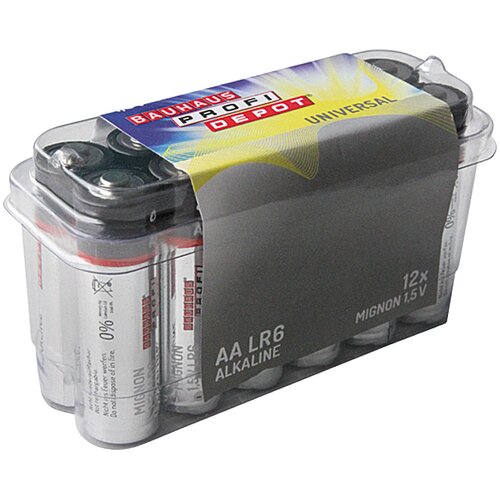 PROFI DEPOT Baterije Profi Depot (Mignon AA, alkalno-manganove, 1,5 V, 12 kosov) Slike