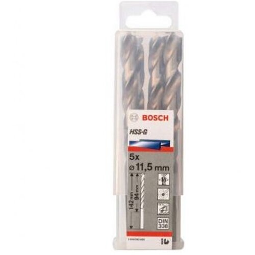 Bosch Burgija za metal HSS-G, DIN 338 11,5 x 94 x 142 mm pakovanje od 5 komada Cene