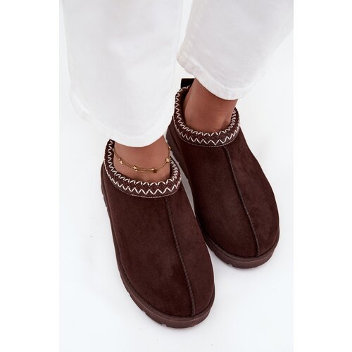 Boto Low Women&amp;#039;s Snow Boots With Embroidery Chocolate Juvielle Slike