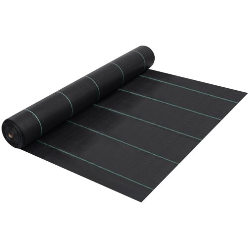 vidaXL Pokrov za suzbijanje korova i korijenja crni 2 x 25 m PP Cijene