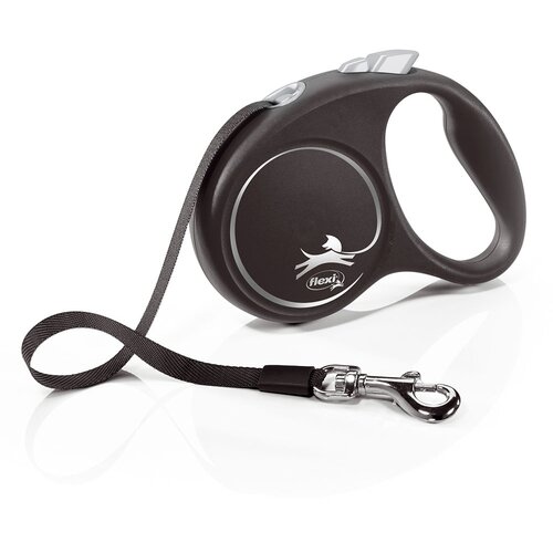 Flexi Povodac Black Design crni, 5 m - Veličina S: do 15 kg Cijene