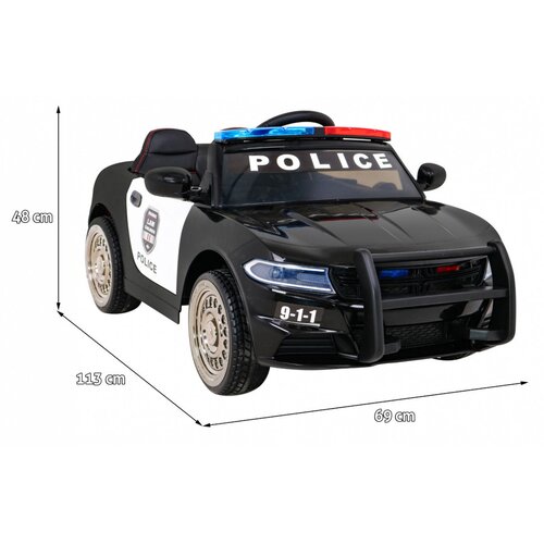  Auto na akumulator Super-Police -crni Slike