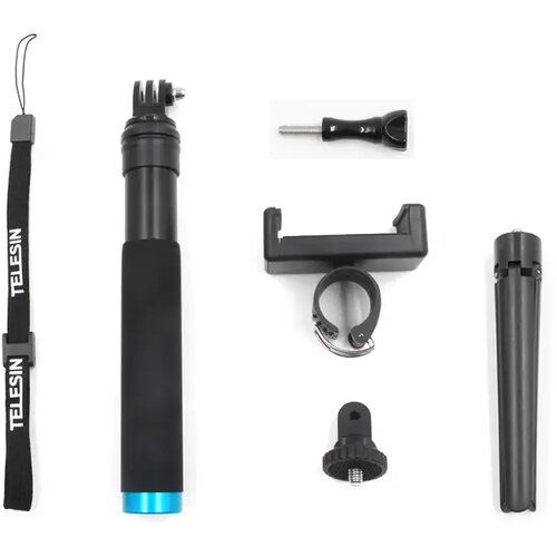 Telesin Teleskopska selfie stick s tripodom in držalom za telefon, (20523618) Slike