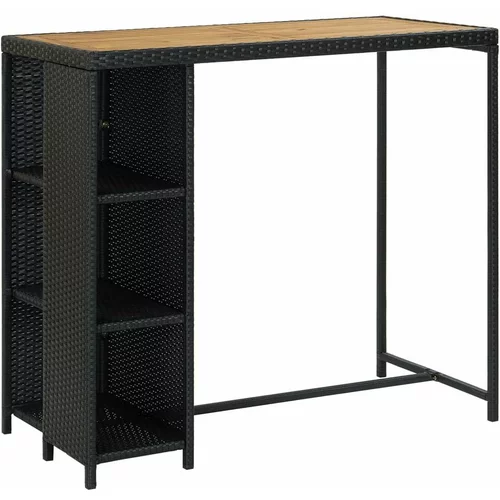 Barska miza s stojalom za shranjevanje črna 120x60x110 cm, (20713867)