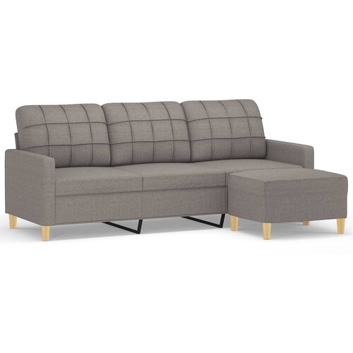 Maison Chic kavč - Sofa - Kanape trosed s stolčkom za noge taupe 180 cm blago, (21727746) Cene