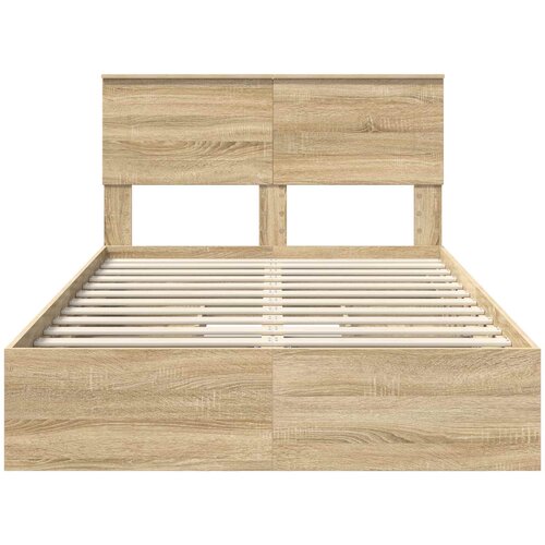  Krevet s od storage Sonoma hrast 135 x 190 cm Konstruirano drvo Slike