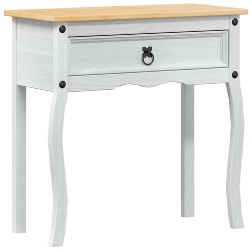  Konzolni stol Bijelo 73 x 35 x 73 cm Čvrsto borovo drvo - Bijelo Slike