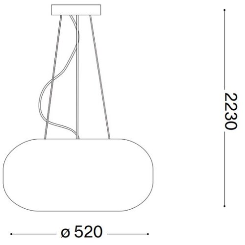 Ideal Lux luster na sajli ulisse 3xE27/60W/230V, prečnik 52 cm, bela Slike
