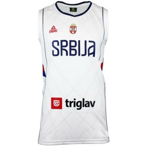 Peak Sport PEAK ko&amp;scaron;arka&amp;scaron;ki navijački dres Srbija beli, okrugli izrez Slike