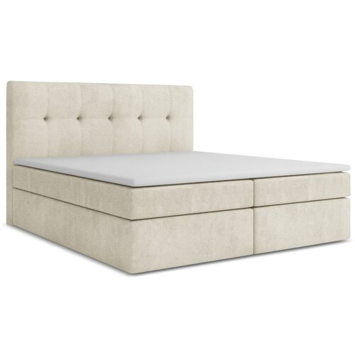 Makamii Krem boxspring krevet s prostorom za odlaganje 180x200 cm Palta &amp;ndash; Slike