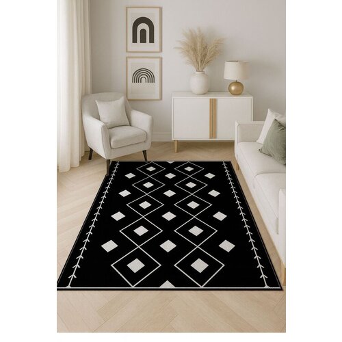 Conceptum Hypnose tepih HM-CRP25-12, pravougaoni, 160x230 cm, crno-beli Cene