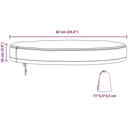 VidaXL Pokrivač za Vanjski Stol Crna 62 x 62 x 10 cm 210D tkanina Slike