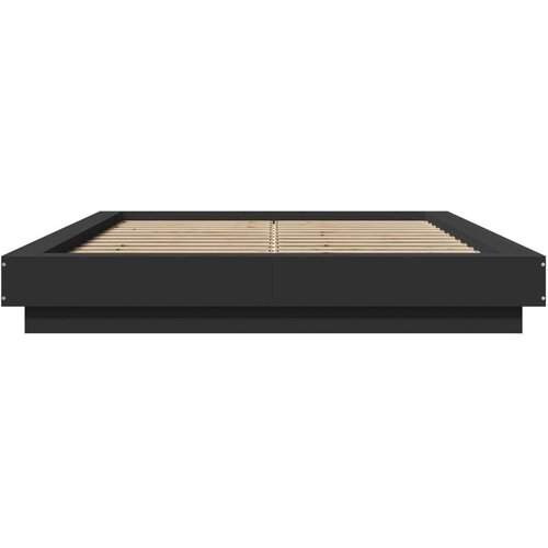 VidaXL Okvir za krevet s LED svjetlima crni 120 x 190 cm drveni Slike