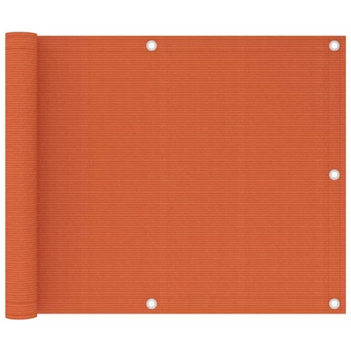 Balkonski Balkonsko platno oranžno 75x300 cm HDPE, (20609553)