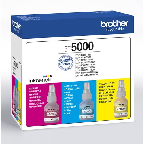 Brother BT5000CLVAL spremnik s tintom 3 kom Kompatibilan Plavo, Magenta, Žuto Slike