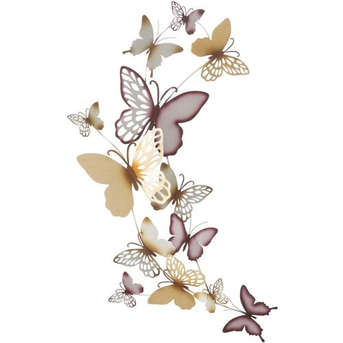 Mauro Ferretti Zidni ukras Butterflies Oro/Bordeaux C Cijene