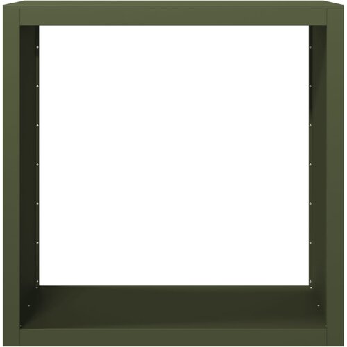  Stalak za drva za ogrjev zeleni 100x40x100 cm čelični Slike