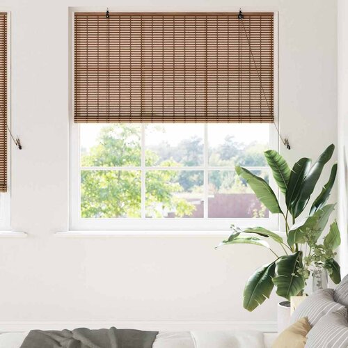 vidaXL Zavjese i sjenila sa zavjesama Smeđa 150 x 220 cm bambus Cijene