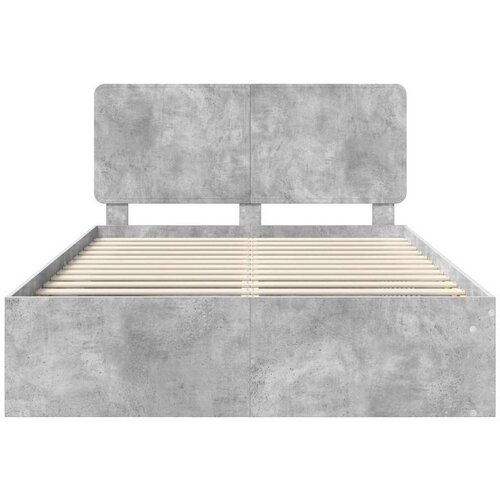  Okvir za krevet Beton 160 x 200 cm Čvrsto borovo drvo Slike