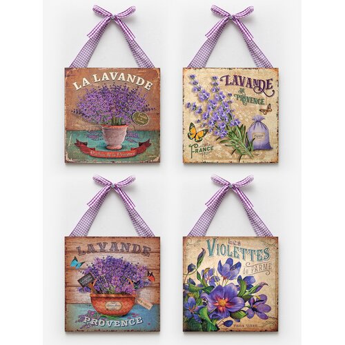 Home Gallery ''Vintage lavanda'' Set od 4 panela 18cm Cene