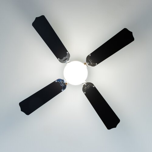  ZEVENTI - Plafonski ventilator NAVAGIO 1xE27/60W/230V crna/bela Slike