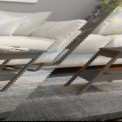  Stolić za kavu sivi 55 x 55 x 40 cm od masivne borovine Slike