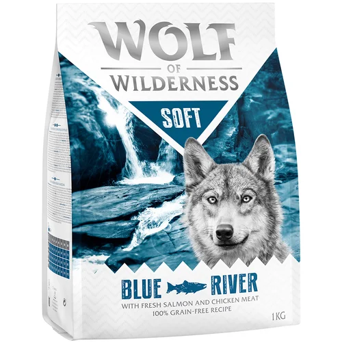 Wolf of Wilderness Povoljno! 1 kg - Blue River - losos (Soft & Strong)