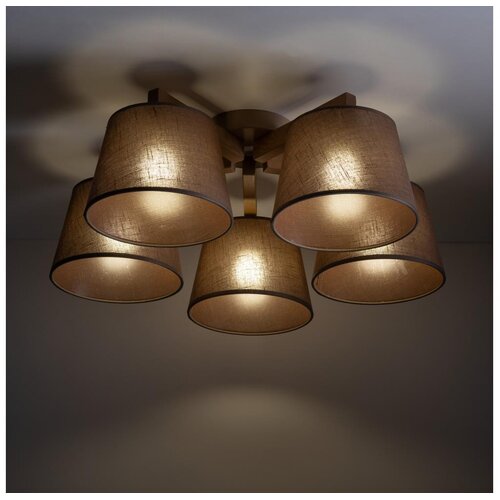 Brilagi plafonski luster latte sabia 5xE27/15W/230V borovina/smeđa Cene