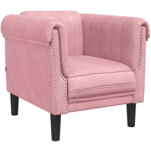 vidaXL Fotelj roza žamet, (21094805)