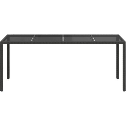  Stol za vrt Crna 190 x 90 x 75 cm poliratan Slike