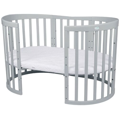 Waldin Oval krevetić 7u1 s madracem GREY Slike
