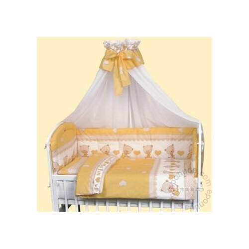 Baby Textil bebi komplet 80x120cm sa baldahinom / Yellowe MEDE Slike