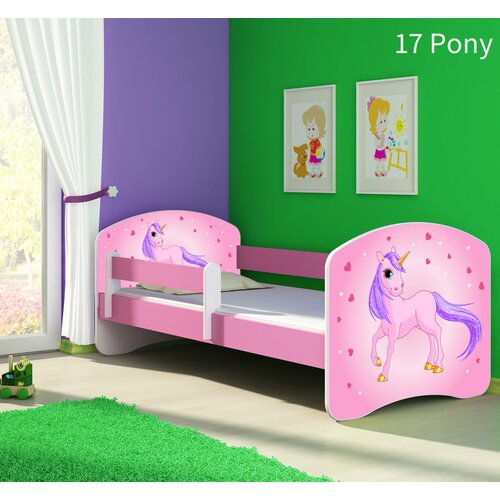  Dječji krevet ACMA s motivom, bočna roza 160x80 cm 17 Pony Cijene