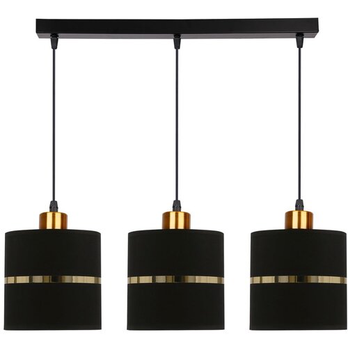 Candellux Lighting Crna viseća svjetiljka s tekstilnim sjenilom ø 15 cm Assam – Cijene