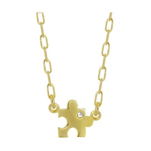 Victoria Cruz areca puzzle crystal gold ogrlica sa swarovski kristalom ( a3822-07dg ) Slike