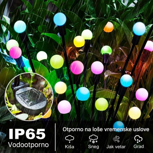  Solarna RGB ba&amp;scaron;tenska lampa - 2 kom. 8 LED Slike