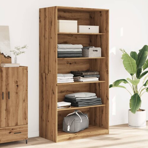 VidaXL Garderobna omara artisan hrast 100x50x200 cm inženirski les Slike