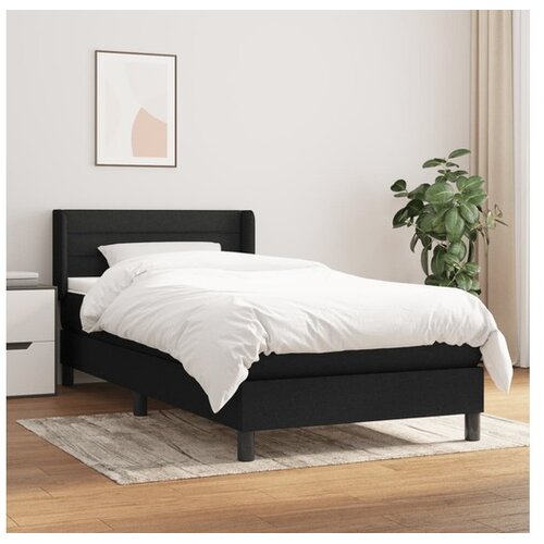  Box spring krevet s madracem crni 80 x 200 cm od tkanine Cene