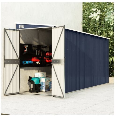  Vrtna lopa antracitna 118x382x178 cm jeklo Slike
