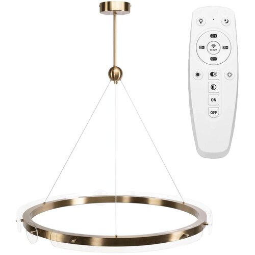 Toolight Stropna svjetiljka Hanging Loop LED APP1549-cp zlatna + daljinski Slike