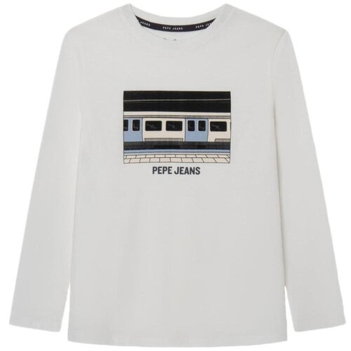 PepeJeans Majice z dolgimi rokavi - Bela Cene
