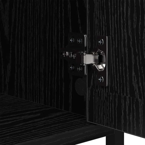 vidaXL Nočna omarica 2 pcs Črni hrast 40 x 42 x 60cm Konstruiran les Cene