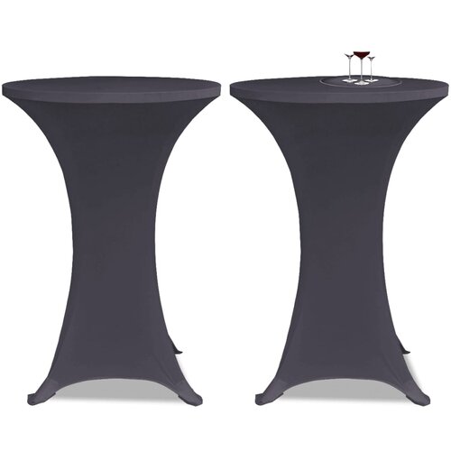 vidaXL Raztegljiva Prevleka za Mizo 2 kosa 80 cm Antracitna Cene