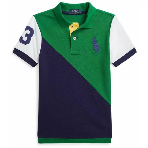 Polo Ralph Lauren Pamučna polo majica boja: zelena, s uzorkom, 322942107001
