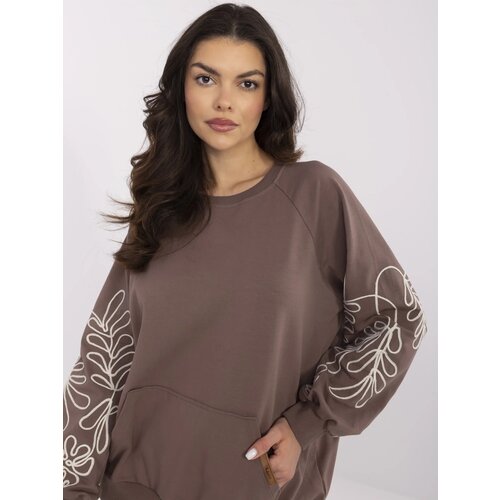 RELEVANCE Sweatshirt-RV-BL-9972.10X-dark brown Cene