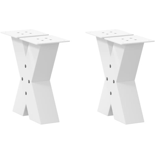  Noge za klub stolić u obliku slova X, 2 kom, bijele, 40 x (30-31) cm, čelik Cene