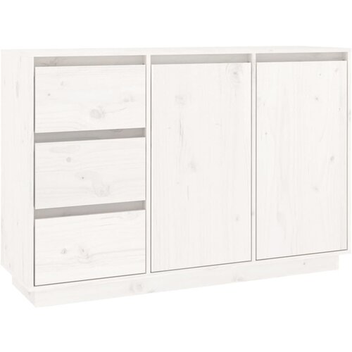  Komoda bijela 111 x 34 x 75 cm od masivne borovine Slike
