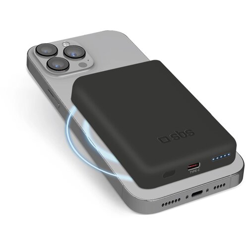 Sbs POWERBANK 5000MAH ZA MAGSAFE USB-C ZA TELEFONE Z INDUKTIVNIM POLNILCEM, (5000062462) Slike