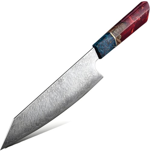 IZMAEL Damaskast kuhinjski nož SA-20090 - Kiritsuke / Rdeča Cene