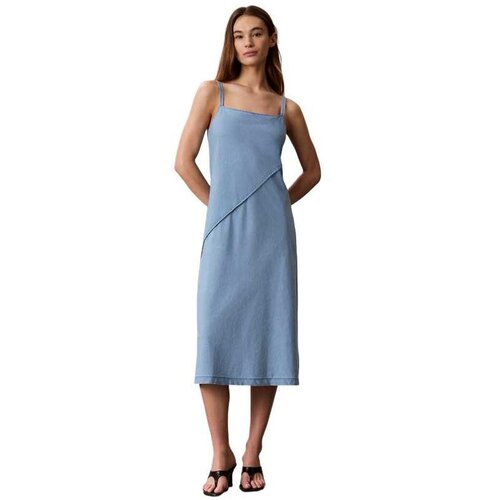 Calvin Klein plava teksas midi haljina Cene